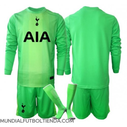 Camiseta Tottenham Hotspur Portero Primera Equipación Replica 2025-26 para niños mangas largas (+ Pantalones cortos)